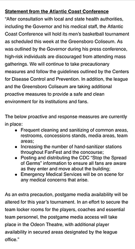 ACC announcement