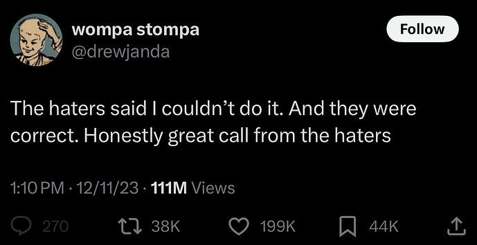 haters said i couldn't do it