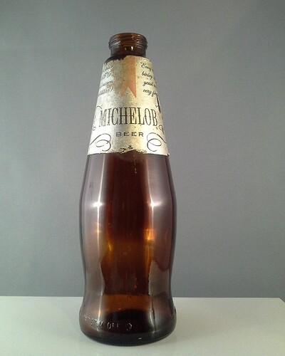 1981 Michelob Beer Dark Amber Bottle.